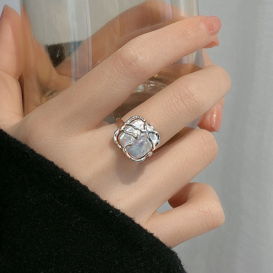 Vine & Dandy — Sweet Vine-Entwined Pearl Ring for Women