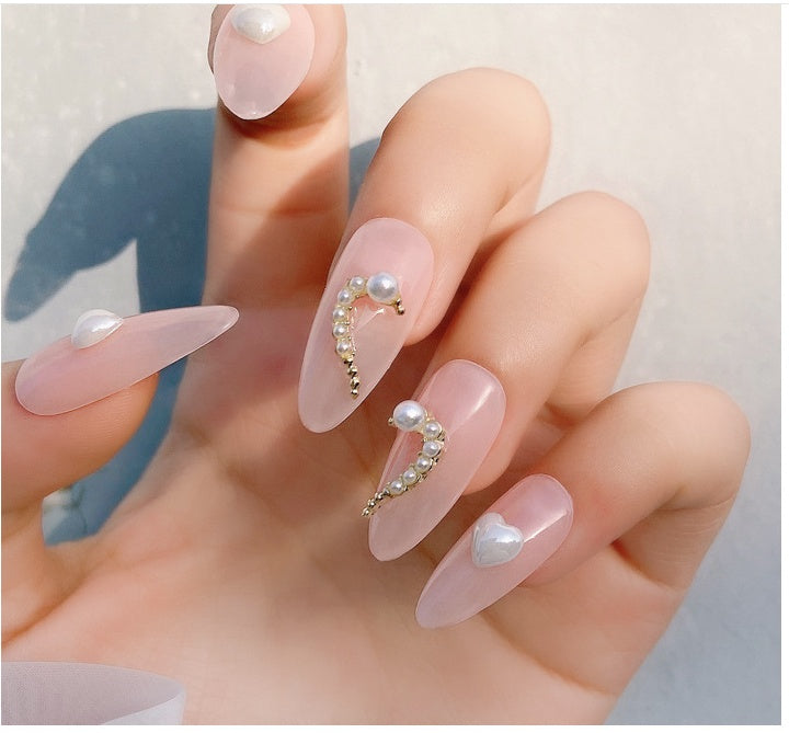 Heart's Desire — Alloy Love Heart Nail Art Jewelry, Rhinestone Piece