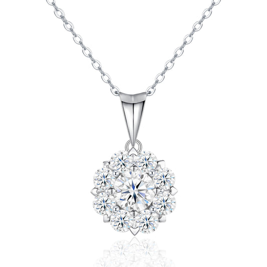 Morganite Marvel — 1 Carat Morganite Pendant, Platinum Plated S925 Silver