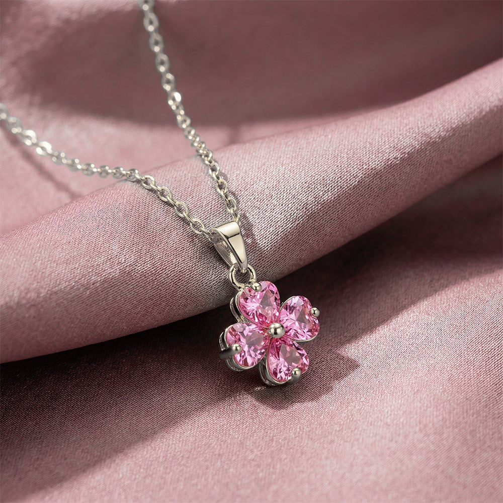 Clover Charm — Diamond Four-Leaf Clover Necklace