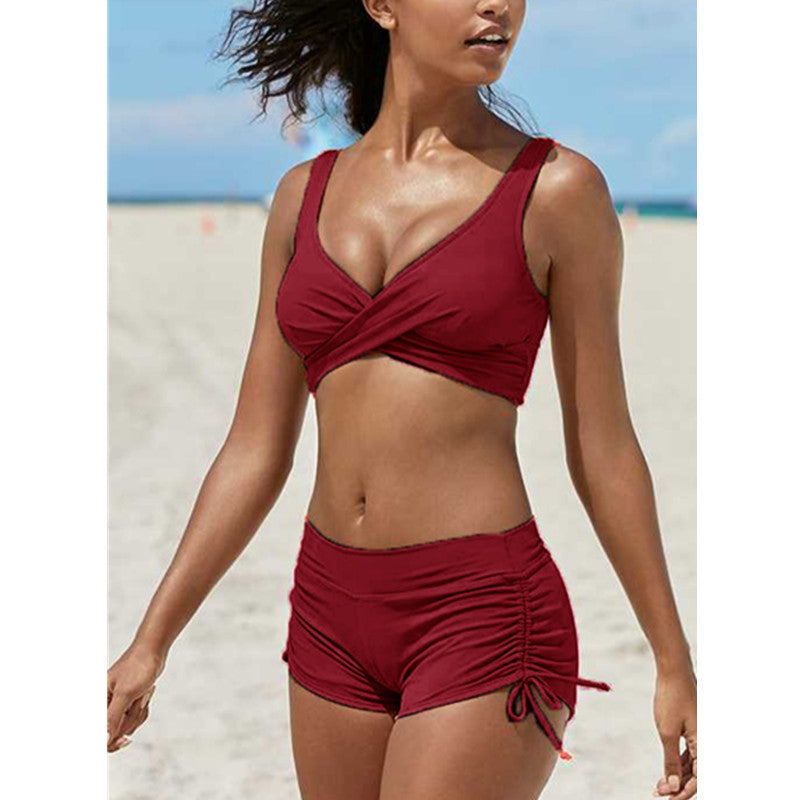 Strap Tease — Bandeau High-Cut Cheeky Bikini Set