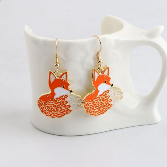 Foxy & Fabulous — Personalized Forest-Style Cartoon Fox Earrings