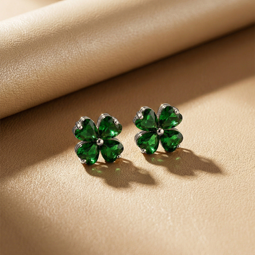 Clover Charm — Diamond Four-Leaf Clover Necklace