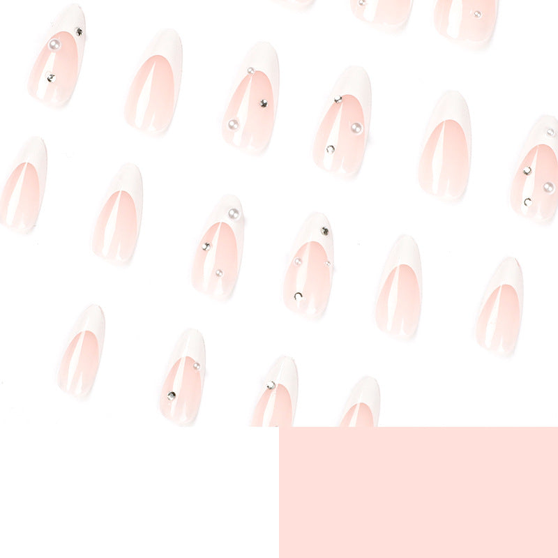 French Kiss — Elegant Water Drop Manicure Rhinestone Nails